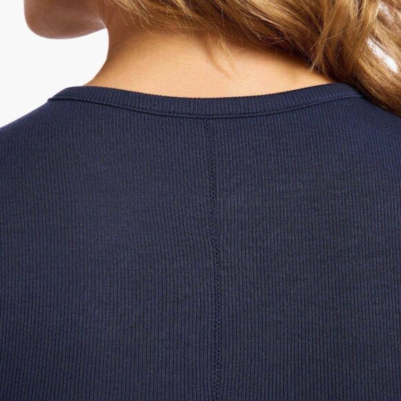 NEW Nuuds Navy Slinky Rib Tee T-Shirt Size Small S - Picture 5 of 6